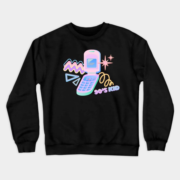 90s Flip Phone Crewneck Sweatshirt by DIRTEE